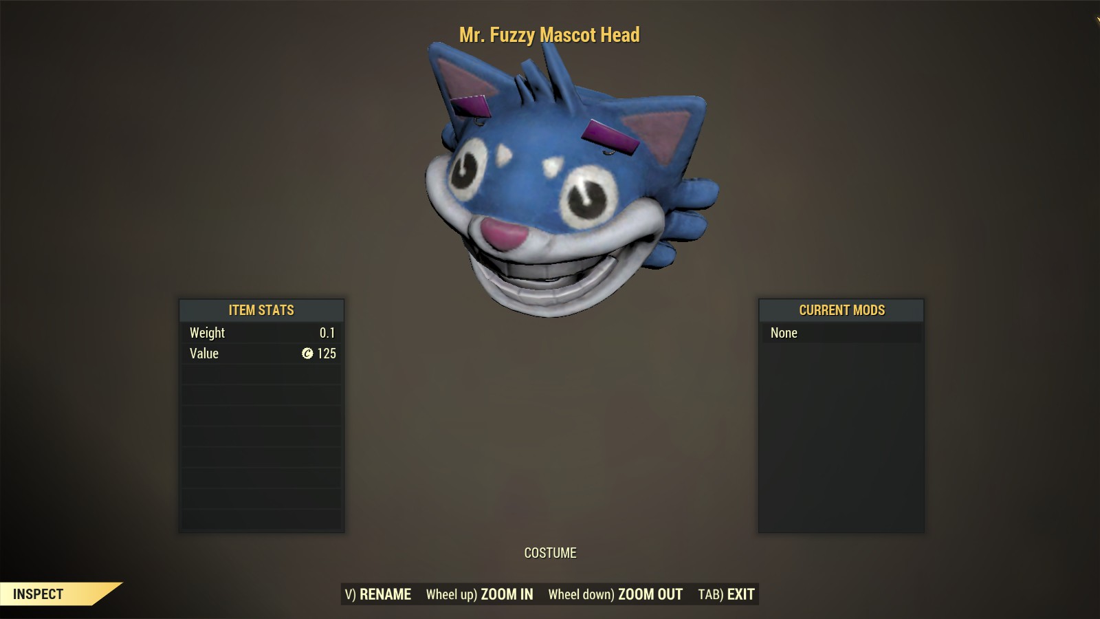 Mr. Fuzzy Mascot Head